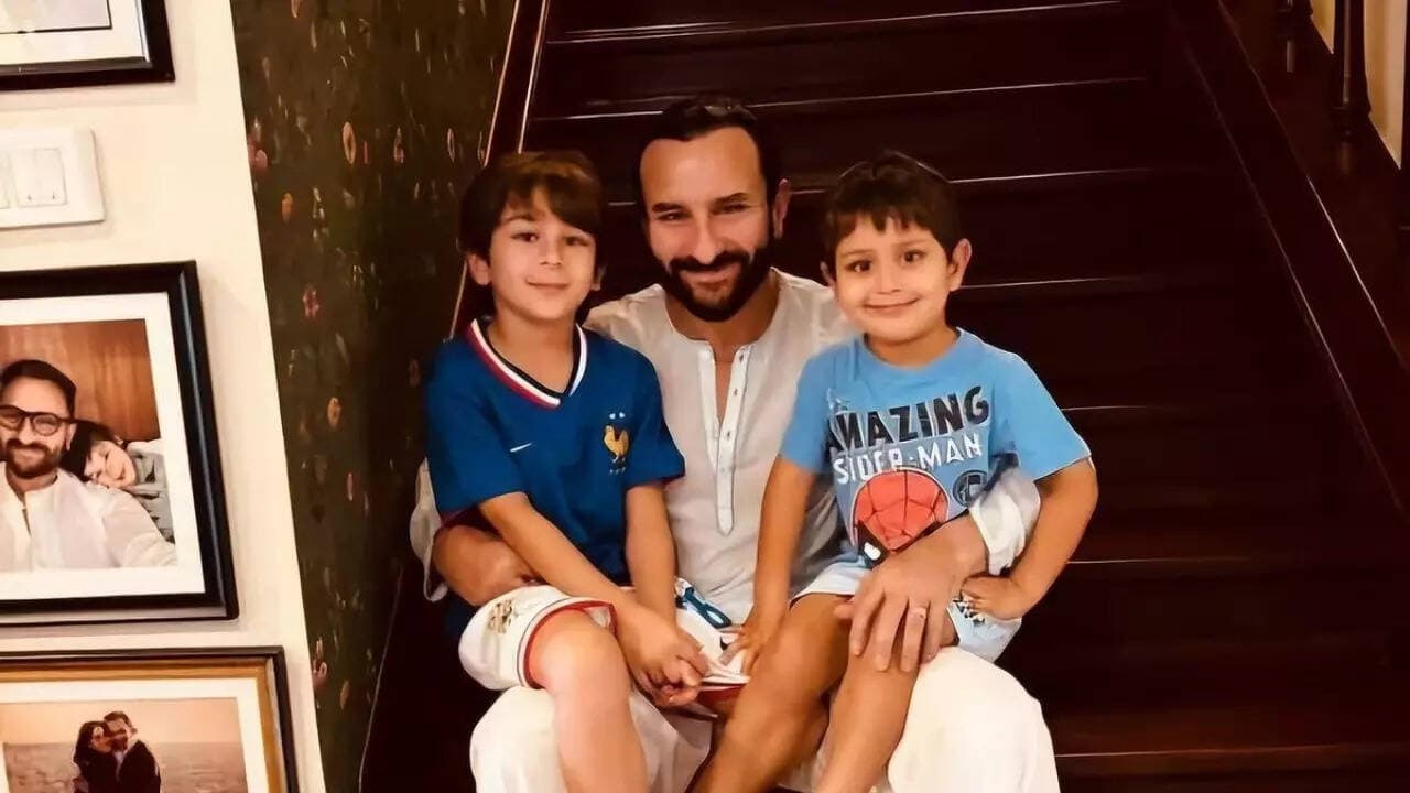 Jeh Ali Khan blocks paparazzi from clicking dad Saif Ali ...