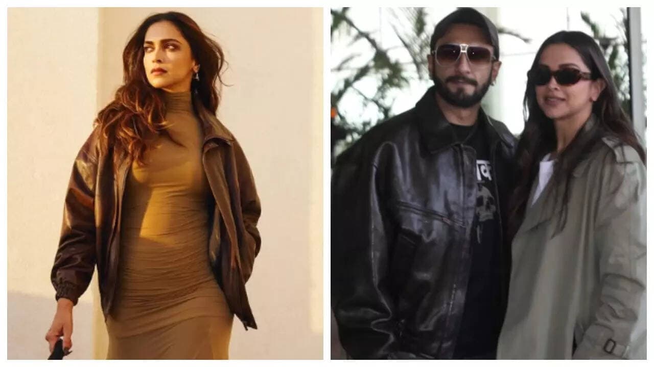 Deepika steals Ranveer's leather jacket - PICS