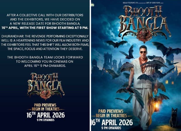  CONFIRMED: 'Bhooth Bangla' shifted by a week; Paid previ...