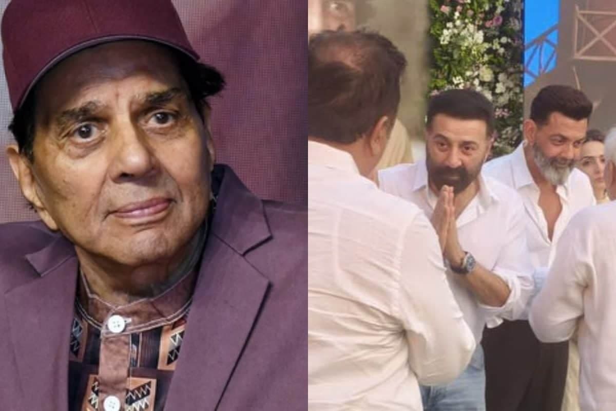 Emotional Sunny Deol, Bobby Deol Greet Guests At Late Fat...